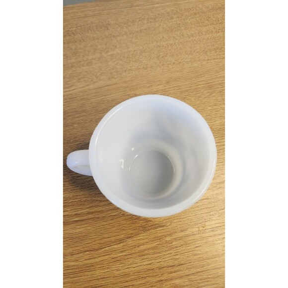 Vintage Milk Glass and Blue Yachting Boating Coffee Cup Mug Currier & Ives - Picture 4 of 5